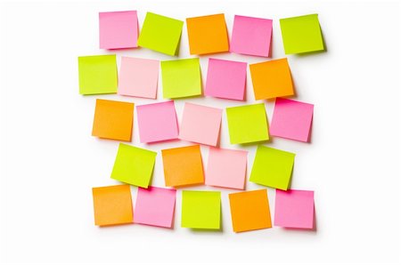 sticky notes messages - Reminder notes isolated on the white background Stock Photo - Budget Royalty-Free & Subscription, Code: 400-04286495