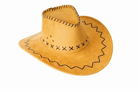 simsearch:400-05217778,k - Cowboy hat isolated on the white background Foto de stock - Super Valor sin royalties y Suscripción, Código: 400-04286592