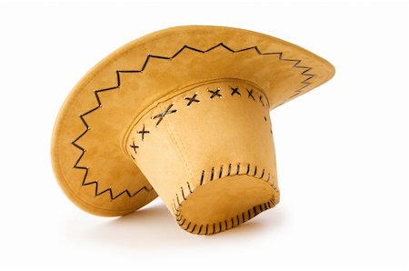 simsearch:400-04573832,k - Cowboy hat isolated on the white background Photographie de stock - Aubaine LD & Abonnement, Code: 400-04286593