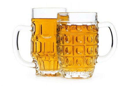 simsearch:400-08336450,k - Beer glasses isolated on the white background Stock Photo - Budget Royalty-Free & Subscription, Code: 400-04286608