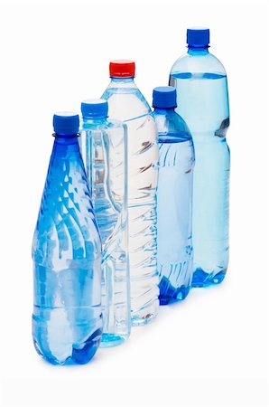 simsearch:400-04711939,k - Bottles of water isolated on the white Photographie de stock - Aubaine LD & Abonnement, Code: 400-04286638
