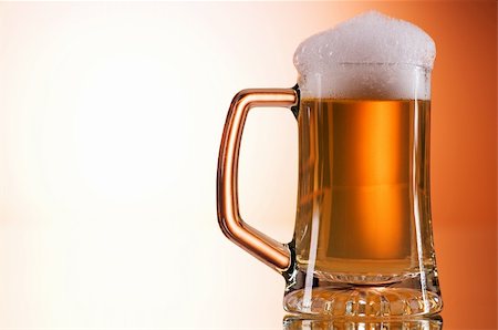 simsearch:400-07315479,k - Beer glasses against the colorful gradient background Stock Photo - Budget Royalty-Free & Subscription, Code: 400-04286682