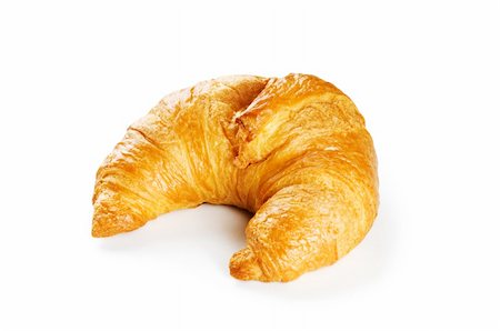 simsearch:400-05704821,k - Breakfast concept - croissant and tea isolated on white Foto de stock - Super Valor sin royalties y Suscripción, Código: 400-04286704