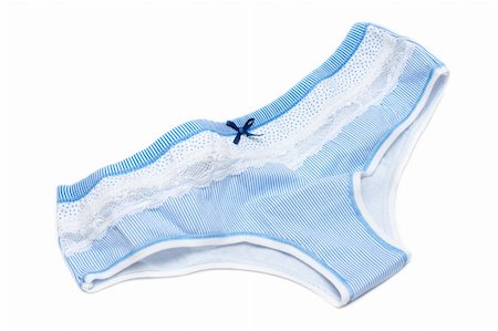 Feminine striped lacy panties on white background Stock Photo - Budget Royalty-Free & Subscription, Code: 400-04287447