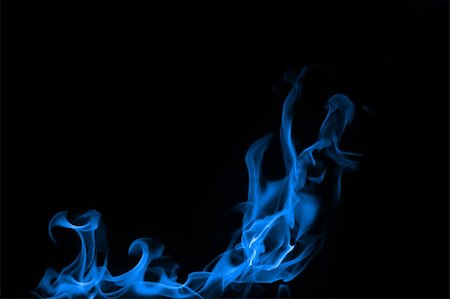 simsearch:400-05715474,k - blue fire on black background Stock Photo - Budget Royalty-Free & Subscription, Code: 400-04287550