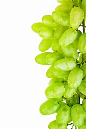 Green grapes isolated on white background Stock Photo - Budget Royalty-Free & Subscription, Code: 400-04287570