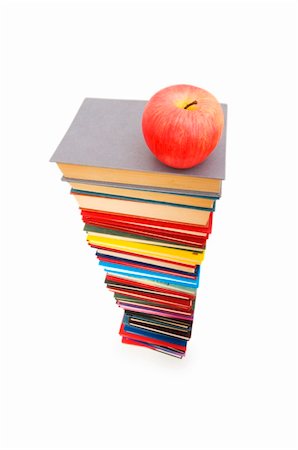 simsearch:400-04596714,k - Back to school concept with books and apple Photographie de stock - Aubaine LD & Abonnement, Code: 400-04287732