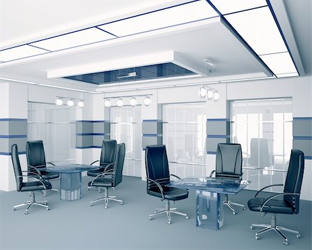 simsearch:400-04241682,k - Modern boardroom with glass tables interior 3d Stock Photo - Budget Royalty-Free & Subscription, Code: 400-04287997