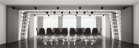 simsearch:400-04241682,k - Modern boardroom interior panorama 3d render Stock Photo - Budget Royalty-Free & Subscription, Code: 400-04288001