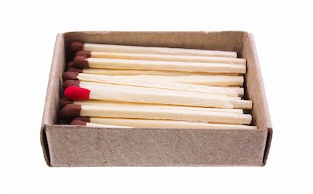 simsearch:640-03262777,k - shot of matches in a box on white Photographie de stock - Aubaine LD & Abonnement, Code: 400-04288090