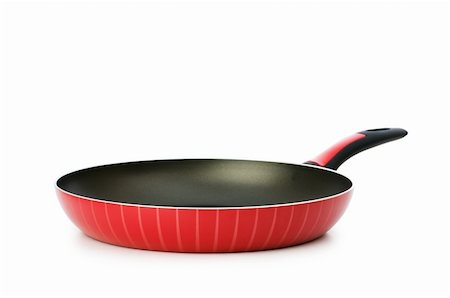 Frying pan isolated on the white background Stock Photo - Budget Royalty-Free & Subscription, Code: 400-04288127