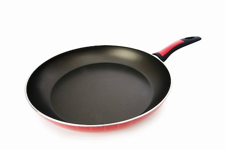 Frying pan isolated on the white background Stock Photo - Budget Royalty-Free & Subscription, Code: 400-04288129
