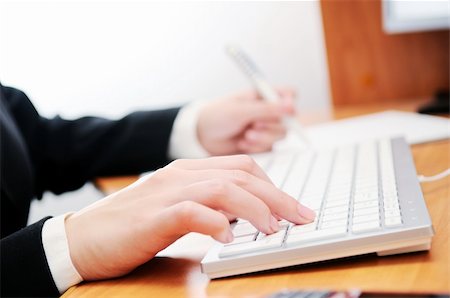 Female hands typing on a keyboard Stock Photo - Budget Royalty-Free & Subscription, Code: 400-04288226