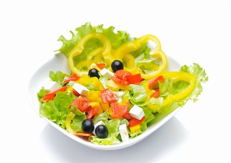 simsearch:400-04729965,k - Salad isolated over white Stock Photo - Budget Royalty-Free & Subscription, Code: 400-04288254