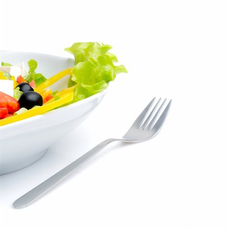 Salad isolated over white Stock Photo - Budget Royalty-Free & Subscription, Code: 400-04288257