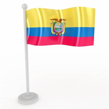 simsearch:400-04796084,k - Illustration of a flag of Ecuador on a white background Foto de stock - Royalty-Free Super Valor e Assinatura, Número: 400-04288339
