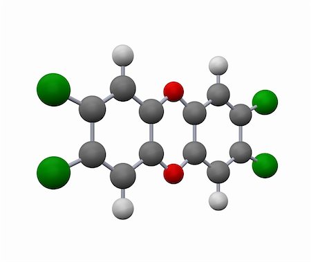 simsearch:400-05126420,k - dioxin molecule model - 3d illustration Stock Photo - Budget Royalty-Free & Subscription, Code: 400-04288385