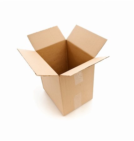 simsearch:400-04407352,k - Paper box. Isolated over white Photographie de stock - Aubaine LD & Abonnement, Code: 400-04288388