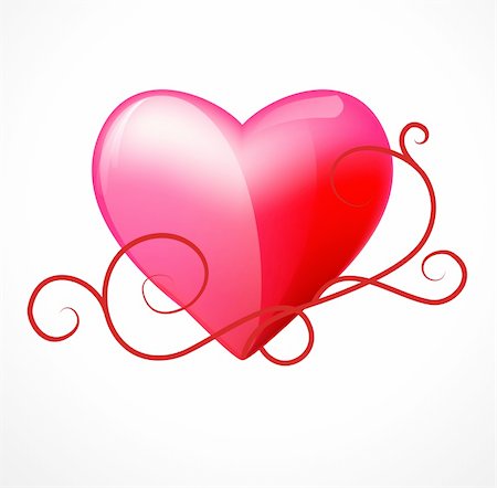 simsearch:400-08411566,k - heart on a white background vector Stockbilder - Microstock & Abonnement, Bildnummer: 400-04288454