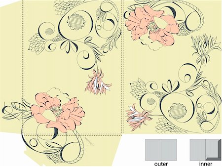 simsearch:400-04698000,k - Decorative template for folder design Fotografie stock - Microstock e Abbonamento, Codice: 400-04288522