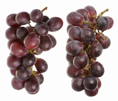 simsearch:400-05183598,k - Bunch of red grapes isolated on white background Stock Photo - Budget Royalty-Free & Subscription, Code: 400-04288715