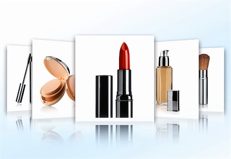 Cosmetic theme collage composed of different image Stock Photo - Budget Royalty-Free & Subscription, Code: 400-04289169