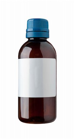 Old fashioned drug bottle with label, isolated, clipping path. Stock Photo - Budget Royalty-Free & Subscription, Code: 400-04289283