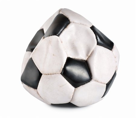 flat soccer ball - Deflated soccer ball isolated on white background. Stock Photo - Budget Royalty-Free & Subscription, Code: 400-04289526