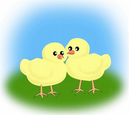 simsearch:400-06692271,k - Two chickens that are close together and     appear to talk. Stock Photo - Budget Royalty-Free & Subscription, Code: 400-04289555