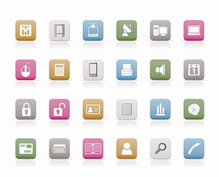 simsearch:400-04650271,k - Business and office icons - vector icon set Stock Photo - Budget Royalty-Free & Subscription, Code: 400-04289754