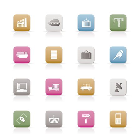 simsearch:400-05754869,k - Industry and Business icons - vector icon set Stock Photo - Budget Royalty-Free & Subscription, Code: 400-04289771