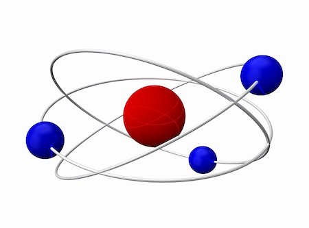 electrón - molecule model - 3d illustration Foto de stock - Super Valor sin royalties y Suscripción, Código: 400-04289834