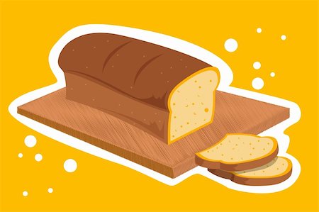 simsearch:400-04421047,k - illustration of bread loaf on abstract background Foto de stock - Super Valor sin royalties y Suscripción, Código: 400-04289860