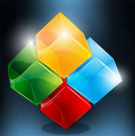 simsearch:400-05287557,k - illustration of abstract blocks on abstract background Stock Photo - Budget Royalty-Free & Subscription, Code: 400-04289907