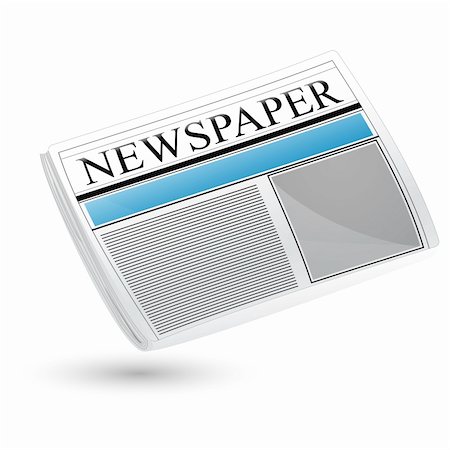 illustration of newspaper sign on white background Stock Photo - Budget Royalty-Free & Subscription, Code: 400-04280003