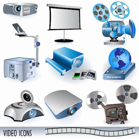 simsearch:400-04864394,k - A collection of variety video icons easy editable and ready for your use. Photographie de stock - Aubaine LD & Abonnement, Code: 400-04280073