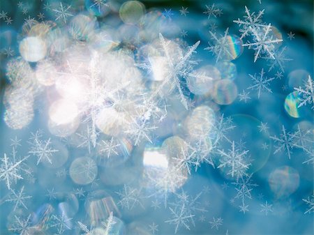 snowflakes on window - Abstract of Blue Ice under the sun light for Christmas Photographie de stock - Aubaine LD & Abonnement, Code: 400-04280133