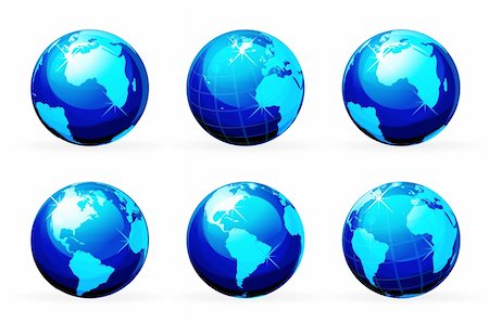 simsearch:400-05189002,k - earth icon set isolated on white background Photographie de stock - Aubaine LD & Abonnement, Code: 400-04280163