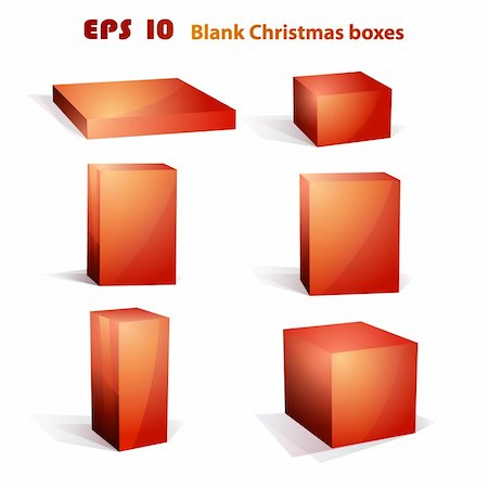 shantishanti (artist) - Christmas blank box set | editable vector box set Fotografie stock - Microstock e Abbonamento, Codice: 400-04280172