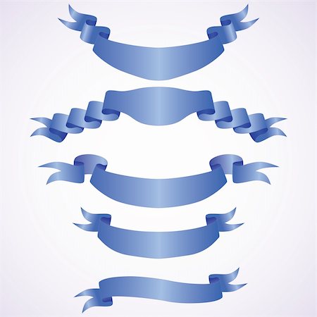 Set of blue banners. Vector illustration. Elements for design. Photographie de stock - Aubaine LD & Abonnement, Code: 400-04280269