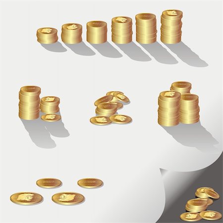 stack of coin sign - vector coins design Stock Photo - Budget Royalty-Free & Subscription, Code: 400-04280660