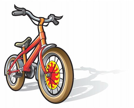 Children bicycle, bright colored, vector illustration Stock Photo - Budget Royalty-Free & Subscription, Code: 400-04280818