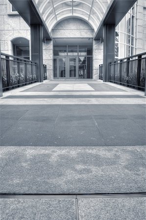 empty modern road - Building architecture structure of passage with nobody in city. Stock Photo - Budget Royalty-Free & Subscription, Code: 400-04281026