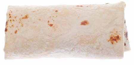 simsearch:400-04281267,k - Delicious Burrito Isolated on White with a Clipping Path. Stock Photo - Budget Royalty-Free & Subscription, Code: 400-04281266