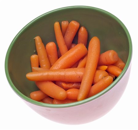 simsearch:400-04300932,k - Bowl of Canned Carrots Isolated on White with a Clipping Path. Photographie de stock - Aubaine LD & Abonnement, Code: 400-04281289