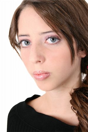 simsearch:400-04763033,k - Close up of a teen model with beautiful blue eyes Photographie de stock - Aubaine LD & Abonnement, Code: 400-04281357