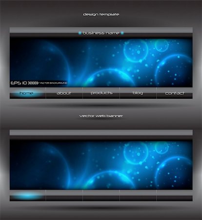 vector abstract web banner, creative design Stock Photo - Budget Royalty-Free & Subscription, Code: 400-04281707