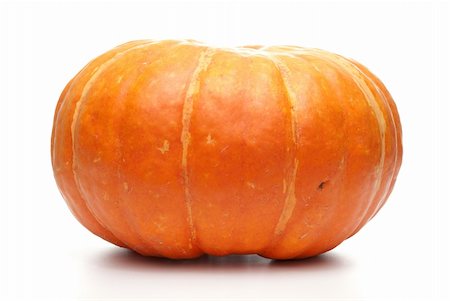 simsearch:400-08400066,k - Orange pumpkin isolated on white backgroud. Photographie de stock - Aubaine LD & Abonnement, Code: 400-04281741