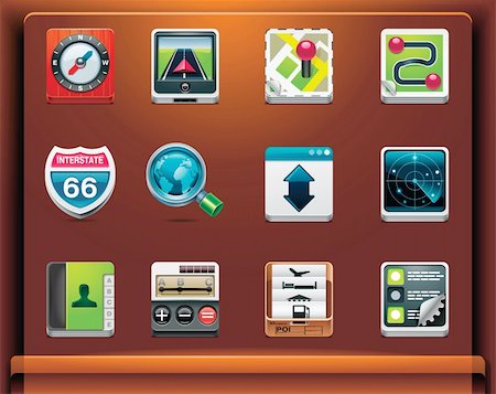 Mobile devices apps/services icons. Part 1 of 12 Stock Photo - Budget Royalty-Free & Subscription, Code: 400-04281969