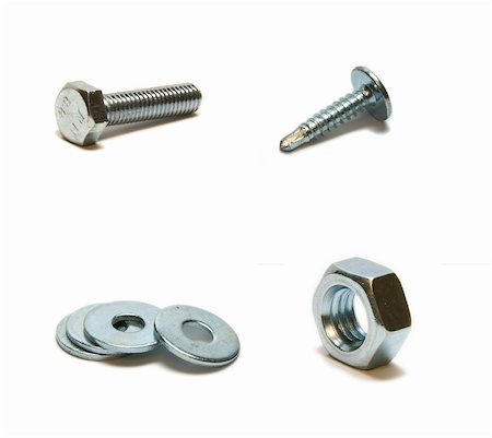 simsearch:695-05778726,k - bolt, screw-nut, washer, screw Photographie de stock - Aubaine LD & Abonnement, Code: 400-04282155